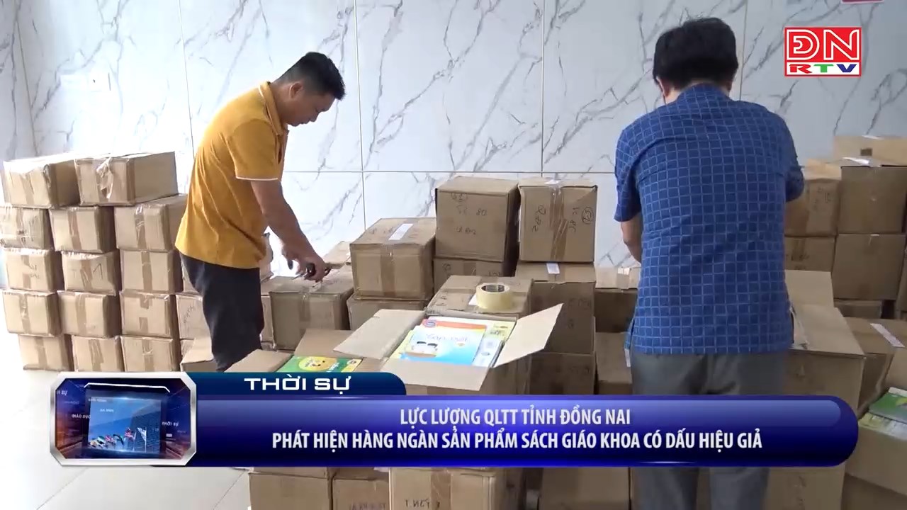 Lực lượng QLTT tỉnh Đồng Nai phát hiện hàng ngàn sản phẩm sách giáo khoa có dấu hiệu giả