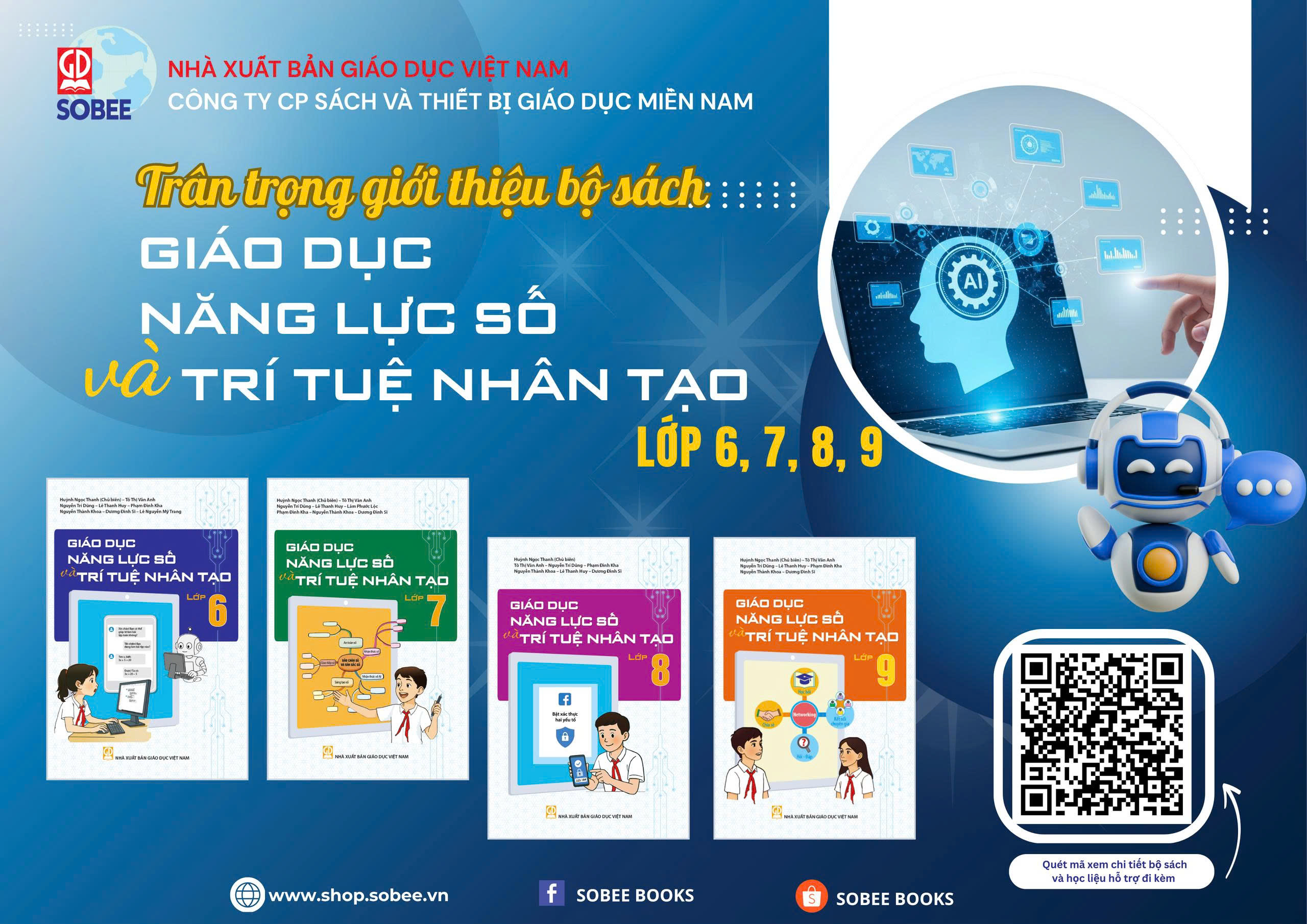 Bộ sách Giáo dục năng lực số và trí tuệ nhân tạo - Hành trang công dân số tương lai